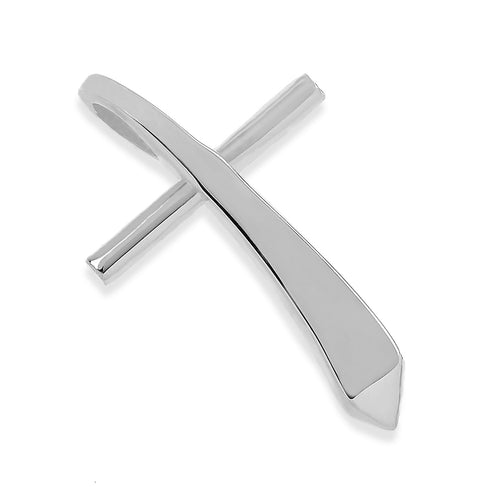 CROCE PENDENTE ARGENTATA 2533